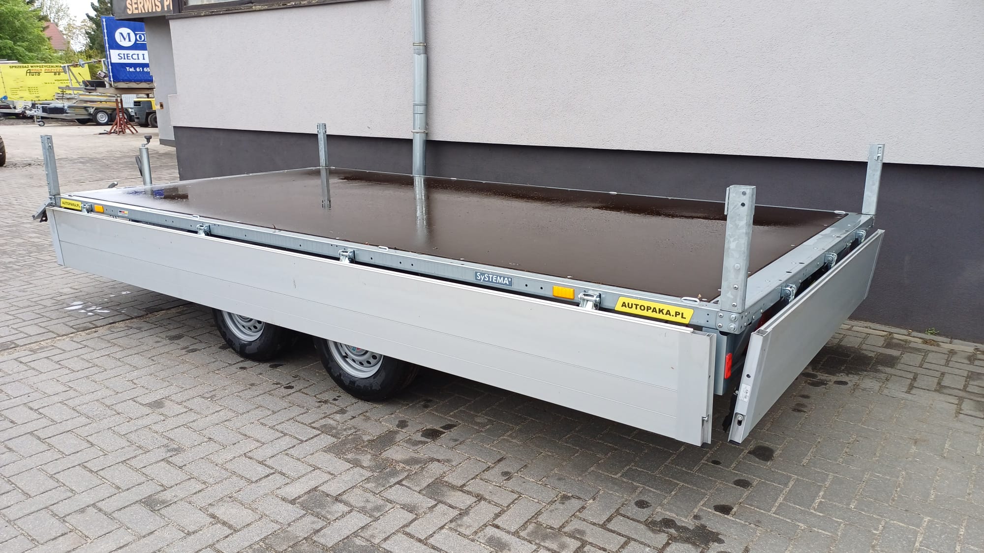 Przyczepa Platforma STEMA 4 x 2m DMC 2700 + BURTY